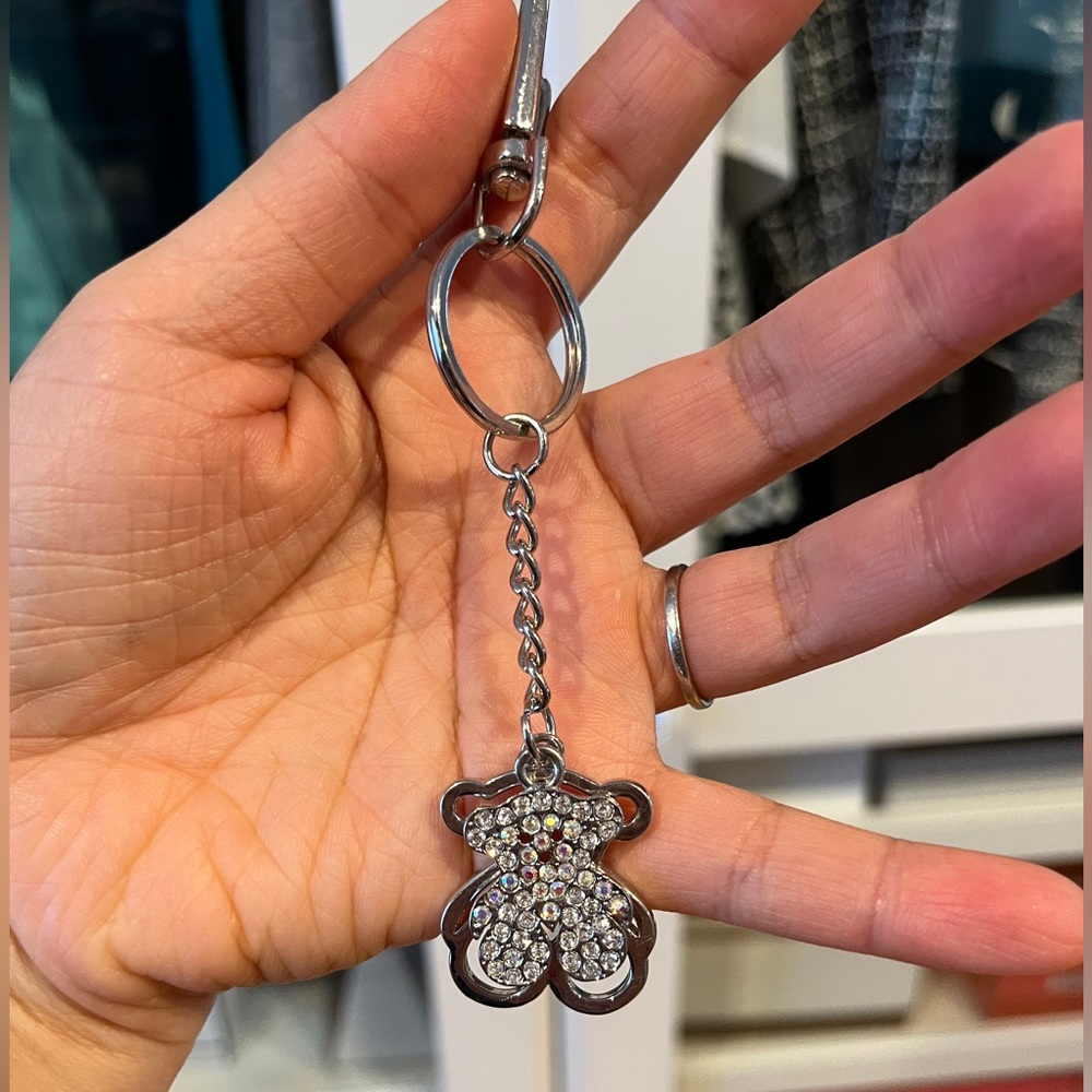 Crystal bear keychain